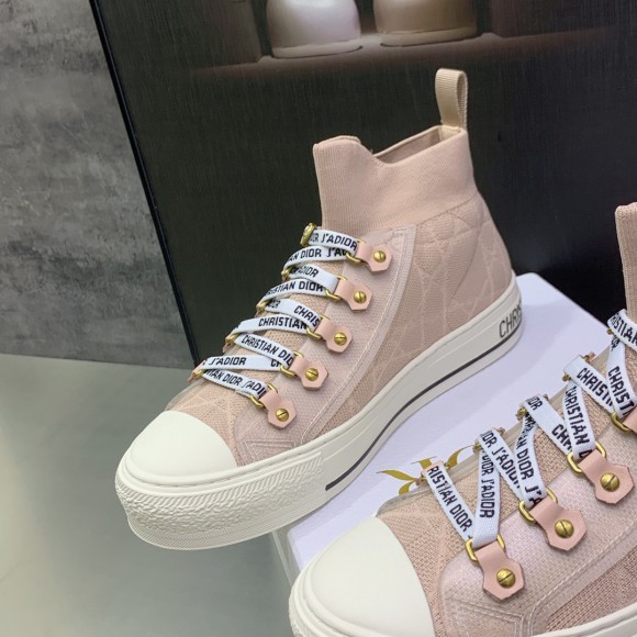 D*or walk'n'D*or mid-top sneakers in nude macrocannage technical mesh