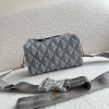 Dior Lingot Messenger Bag In Gray CD Diamond Canvas