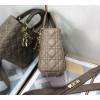 Dior Small Lady Dior My ABCDior Bag In Warm Taupe Cannage Lambskin