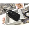 Dior Lady Dior Medium Bag In Noir Cannage Lambskin