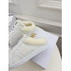Dior Star Low-top Sneakers in White Calfskin and Shearling