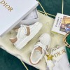 Dior Dior-ID Sneakers In White Leather with Nude Strap