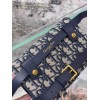 Dior Saddle Belt Bag In Blue Dior Oblique Jacquard