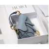 Dior Saddle Micro Bag In Cloud Blue Goatskin