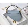 Dior Saddle Micro Bag In Cloud Blue Goatskin