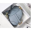 Dior Saddle Micro Bag In Cloud Blue Goatskin