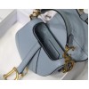 Dior Saddle Micro Bag In Cloud Blue Goatskin