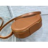 Dior CD Signature Oval Camera Bag in Brown Calfskin