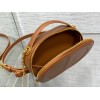 Dior CD Signature Oval Camera Bag in Brown Calfskin