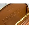 Dior CD Signature Oval Camera Bag in Brown Calfskin