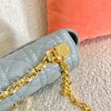 Dior Caro Medium Bag In Grey Cannage Calfskin