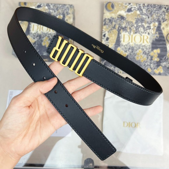 D*or d-fence 30mm belt in black calfskin