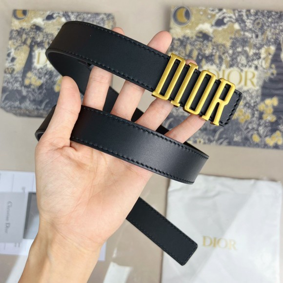 D*or d-fence 30mm belt in black calfskin