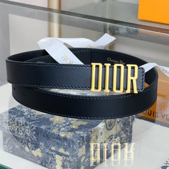 D*or d-fence 30mm belt in black calfskin