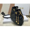 Dior Ammi Medium Bag in Black Macrocannage Lambskin