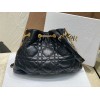 Dior Ammi Medium Bag in Black Macrocannage Lambskin