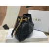 Dior Ammi Medium Bag in Black Macrocannage Lambskin