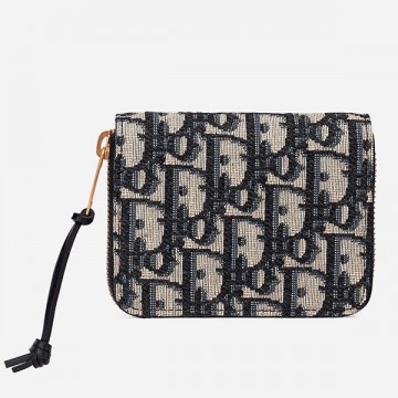 Dior Zippy Coin Wallet In Blue Dior Oblique Canvas Dior Zippy Coin Wallet In Blue Dior Oblique Canvas