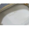 Dior CD Signature Oval Camera Bag in White Calfskin