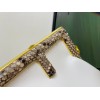 Fendi First Small Bag In White Nappa Leather with Python F