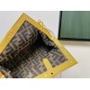 Fendi First Small Bag In White Nappa Leather with Python F