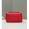 Fendi Baguette Chain Midi Bag In Red Nappa Leather