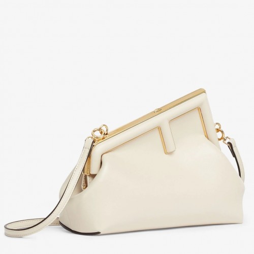 Fendi First Small Bag In White Nappa Leather Fendi First Small Bag In White Nappa Leather