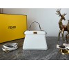Fendi Peekaboo ISeeU Petite Bag In White Nappa Leather