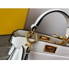Fendi Peekaboo ISeeU Petite Bag In White Nappa Leather