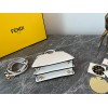 Fendi Peekaboo ISeeU Petite Bag In White Nappa Leather