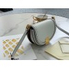 Fendi Moonlight Saddle Bag In White Calfskin