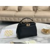 Fendi Peekaboo Mini Bag In Black Nappa Leather