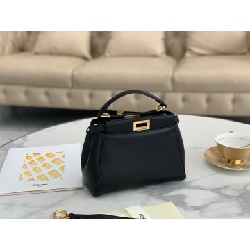 Fendi Peekaboo Mini Bag In Black Nappa Leather Fendi Peekaboo Mini Bag In Black Nappa Leather