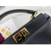 Fendi Peekaboo Mini Bag In Black Nappa Leather