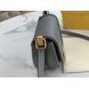 Fendi Moonlight Saddle Bag In Grey Calfskin