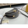 Fendi Moonlight Saddle Bag In Grey Calfskin