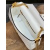 Fendi Baguette Chain Midi Bag In White Nappa Leather