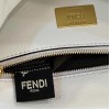 Fendi Baguette Chain Midi Bag In White Nappa Leather