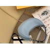 Fendi Fendigraphy Small Hobo Bag In Light Blue Leather