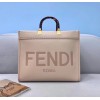 Fendi Sunshine Medium Tote Bag In Beige Calfskin