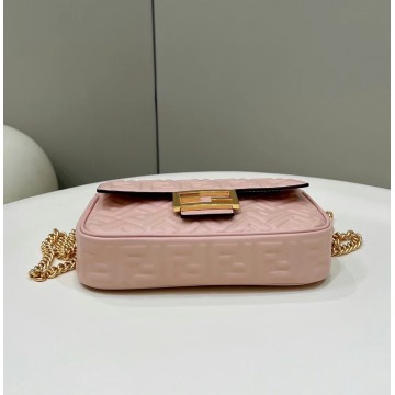 Fendi Baguette Chain Midi Bag In Powder Nappa Leather Fendi Baguette Chain Midi Bag In Powder Nappa Leather