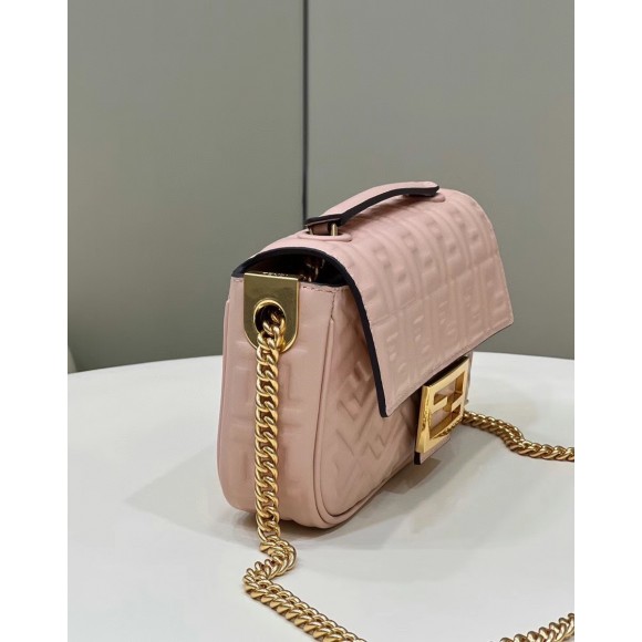 F**di baguette chain midi bag in powder nappa leather