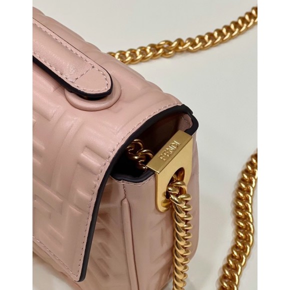 F**di baguette chain midi bag in powder nappa leather