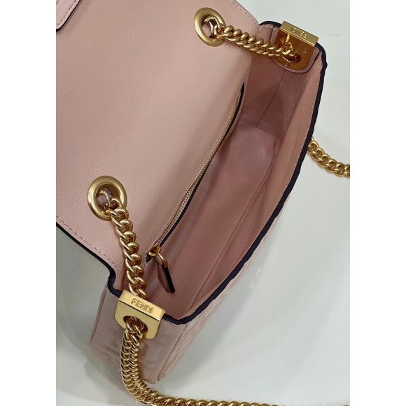 F**di baguette chain midi bag in powder nappa leather