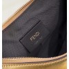 Fendi Fendigraphy Small Hobo Bag In Gold Metallic Leather
