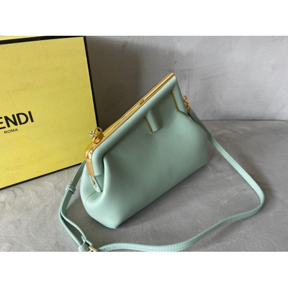 F**di first small bag in mint green nappa leather