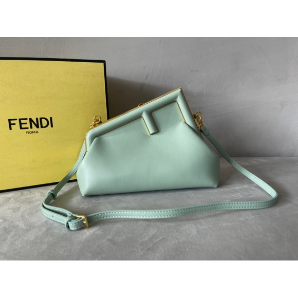 F**di first small bag in mint green nappa leather