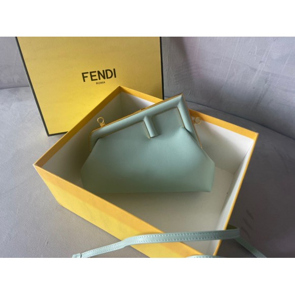 F**di first small bag in mint green nappa leather