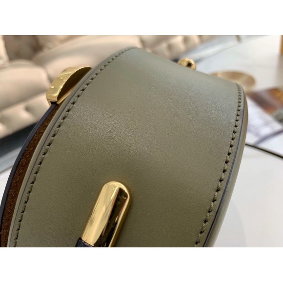 F**di moonlight saddle bag in green calfskin