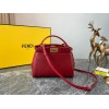 Fendi Peekaboo Mini Bag In Red Nappa Leather